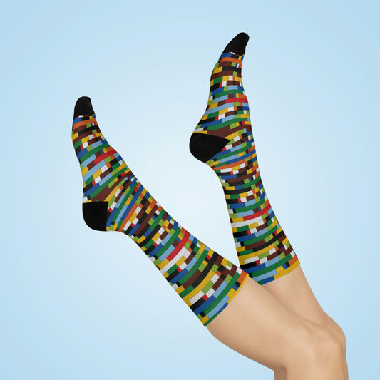 Cushioned Crew Socks | Toy Bricks