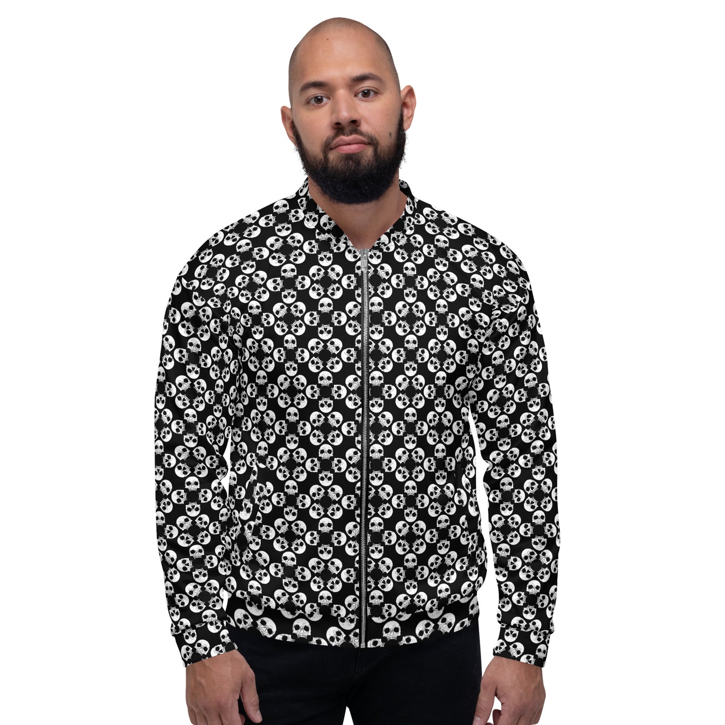 Bomber Jacket (Unisex) | Small Skull Print