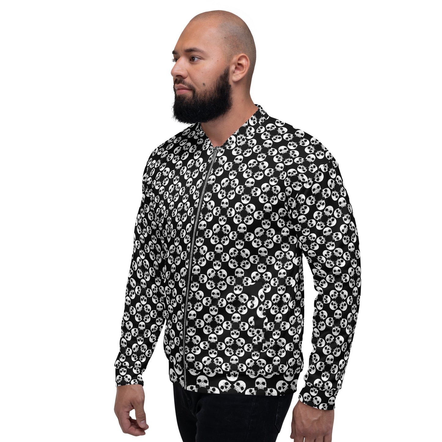 Bomber Jacket (Unisex) | Small Skull Print