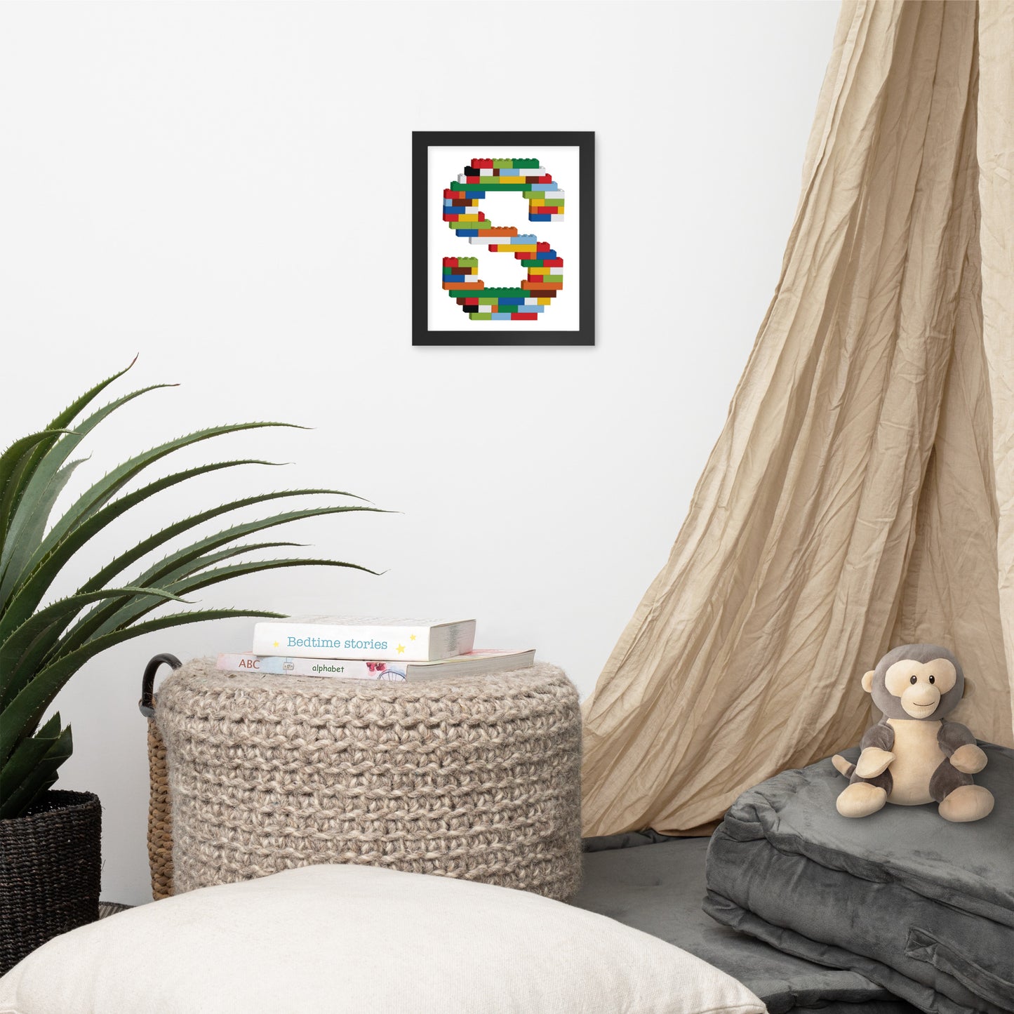 Framed Poster | Toy Brick Letters