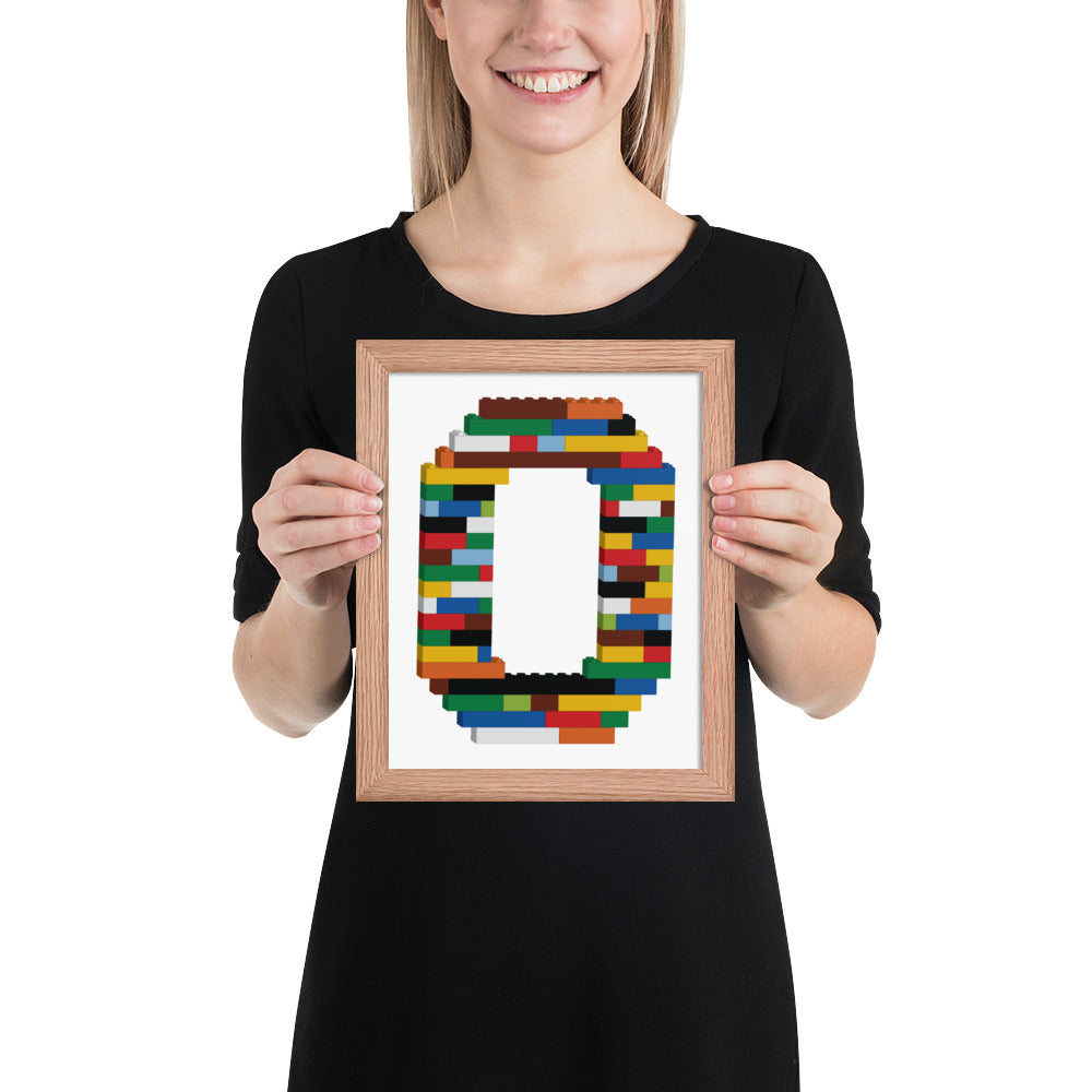 Framed Poster | Toy Brick Letters