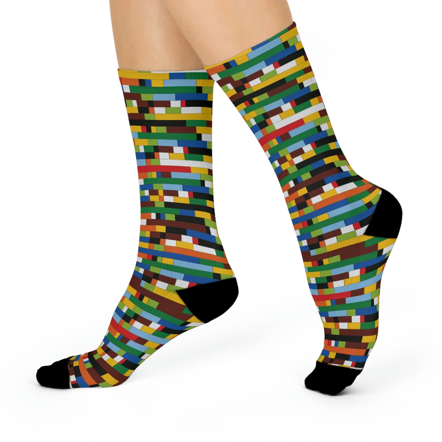 Cushioned Crew Socks | Toy Bricks